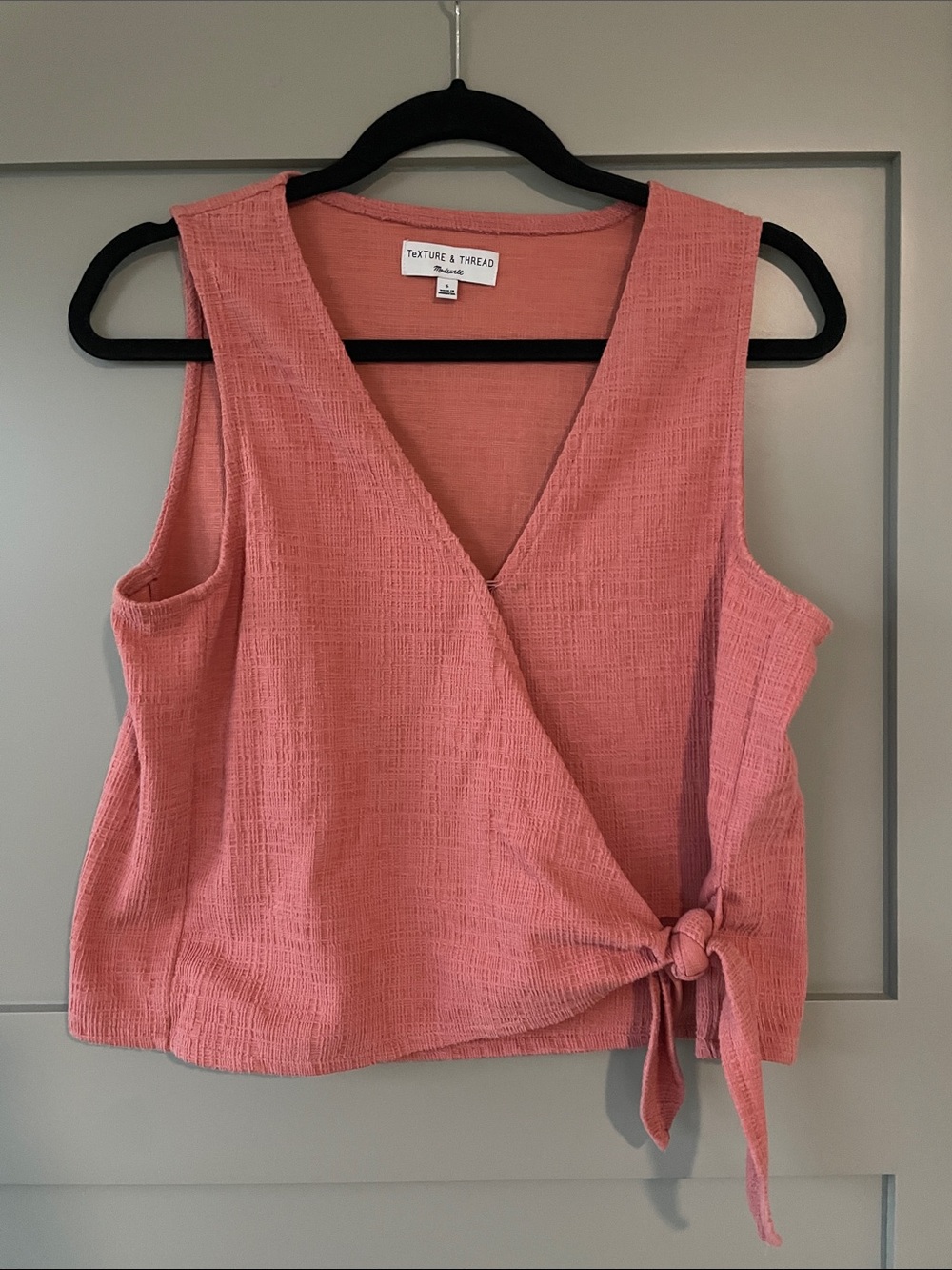 *5 for $20* Texture & Thread Sleeveless Wrap Top size S